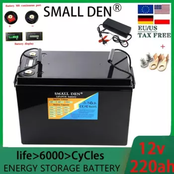 12 В 220 Ач литий-железо-фосфатный аккумулятор внедорожник вне сети гольф-кар солнечный ветровой аккумулятор аккумулятор для моторной лодки + зарядное устройство 10 А