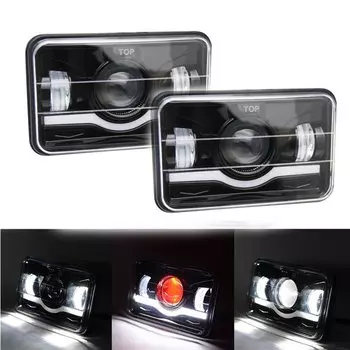 12 В, 24 В, 4x6 дюймов, H4 фара, работа с DRL, ближний свет, задний свет, для автомобиля, Jeep, мотоцикла, грузовика