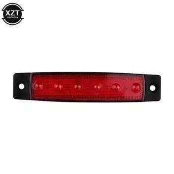 12 В/24 В, автомобильная светодиодная лампа, 6 светодиодов, для автомобиля, автобуса, грузовика, грузовика, UTE, боковая/задняя полоса, тормозной фонарь, индикатор, габаритный фонарь для заднего прицепа