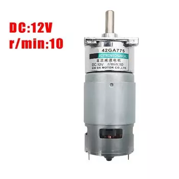 12 В 24 В DC RS775 полностью медный редукторный двигатель с большим крутящим моментом микро двигатель с положительной и обратной скоростью нормативный малоскоростной редукторный двигатель
