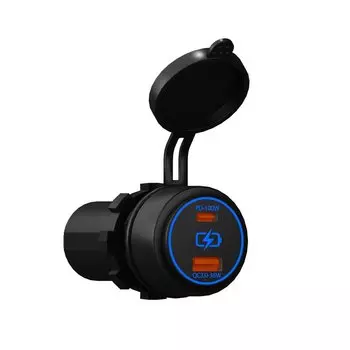 12 В/24 В двойной USB Тип C PD гнездо 36 Вт 60 Вт 100 Вт QC 3.0 зарядное устройство с двумя разъемами типа C для автомобиля лодки Гольф-карты мотоцикла