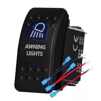 12 В/24 В Синий светодиодный светильник 5-контактный вкл. выкл. SPST Кулисный переключатель 7-контактный вкл. выкл. в стиле ARB Carling Style Автомобильная лодка Водонепроницаемый кнопочный переключатель