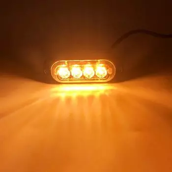 12 В 24 В светодиодный стробоскопический сигнальный светильник аварийный стробоскоп решетка мигающий световой бар грузовик автомобильный маяк лампа Янтарный светофор Янтарный