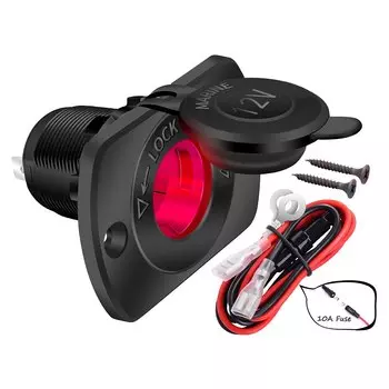 12 В-24 В водонепроницаемый женский прикуриватель, розетка, защита окружающей среды, вилка прикуривателя для автомобиля