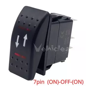 12 В/24 в морской клавишный переключатель SPST/ON OFF, DPDT/(ON) OFF (ON), водонепроницаемая красная светодиодная подсветка для автомобильной лодки, ARB клавишный переключатель