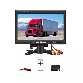 12 В 7-дюймовый автомобильный монитор 16:9 800X480 ЖК-монитор заднего вида с 2-сторонним видеовходом для камеры заднего вида для парковки заднего вида