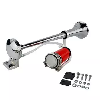 12 В автомобильный воздушный звуковой сигнал 150 дБ супер громкий универсальный звуковой сигнал одиночный трубный компрессор 17 дюймов 180 Гц звуковой сигнал для автомобиля грузовик лодка мотоцикл