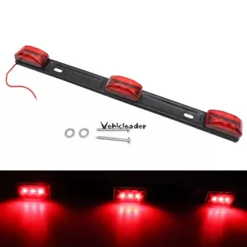 12 В красный светодиодный стоп-сигнал, габаритный ID BAR, 9 светодиодов, универсальный для пикапа, прицепа, автофургона, герметичная лампа, водонепроницаемая