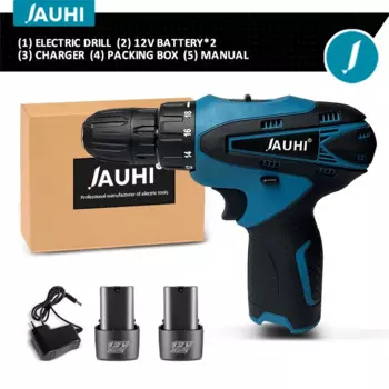 Портативная аккумуляторная дрель JAUHI 12В