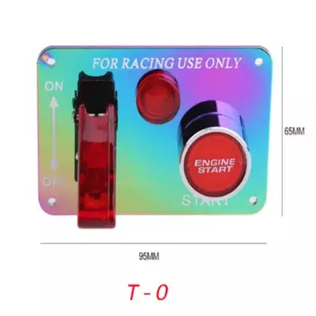 12 В светодиодная панель переключателя зажигания, кнопка запуска двигателя, светодиодный тумблер из углеродного волокна для гоночного автомобиля