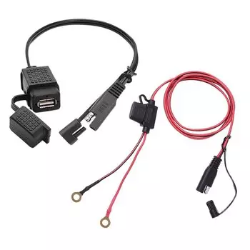 12 В водонепроницаемый мотоцикл SAE к USB телефон GPS MP4 зарядное устройство кабель адаптер мотоциклы Инлайн предохранитель источник питания инструмент