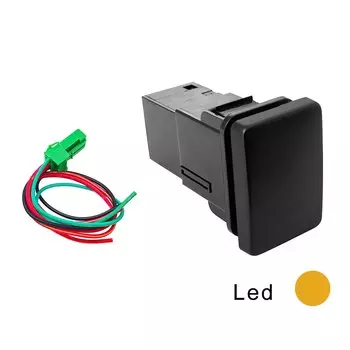 12 в простой кнопочный Автомобильный светодиодный выключатель для Toyota 2015 Hilux GUN Prado 150 200 RAV4 HiAce Landcruiser лазерная гравировка