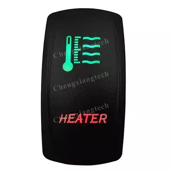 12 в зеленый и красный светодиодный переключатель нагреватель 5Pin SPST вкл./ВЫКЛ. Для лодки автомобиля Carling ARB NARVA RAV4 WD Hella Contura