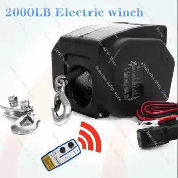 12V 2000 lbs wireless Electric winch for marine use лебедка 12vлебедка электрическая