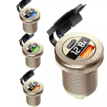 12 В автомобильный USB-разъем Вольтметр цифровой USB c qc3.0 Разъем для сигар для bmw e65 e61 x3 e83 f20 e87 x5 e53 e46 аксессуары