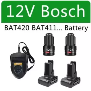 12V Bosch 6Ah Li-ion BAT420 BAT411 Replacement Battery for Bosch BAT411 BAT412 BAT413 BAT414 10.8V Battery Cordless Power Tools