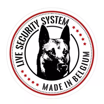 12x12 см СИСТЕМА БЕЗОПАСНОСТИ ЖИВА СДЕЛАНО В БЕЛЬГИОМ Бельгийский Малинус Виниловая наклейка Автомобильные наклейки для окон, стены, домашних животных, собак, крутые и