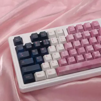 130 клавиш Cherry Profile Five Side Dye Sublimation PBT Keycaps Pink Custom Japanese Keycap для игровой клавиатуры Cherry MX switch