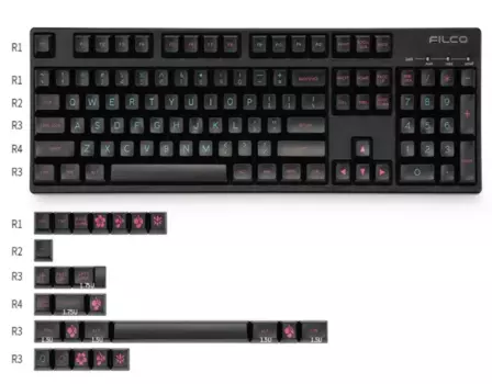 130 клавиш MAXKEY Miami Keycap SA Doubleshot ABS для механической клавиатуры mx 84, 80, 87, 980 раскладок