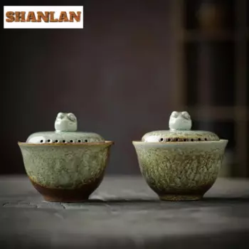 130 мл печь Fambe ручная работа Крышка Чаша Бытовая Жаба большая Gaiwan древняя чайная чаша китайская чайница ча оборудование украшения