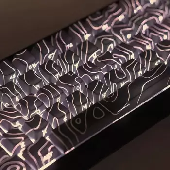 134 клавиши, черный Topograph V3 Dye Sub Side Print PBT Keycap Cherry Profile Double Shot RGB Колпачки с подсветкой для клавиатуры MX Switch