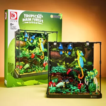 1358 шт., Детский конструктор «тропический лес»