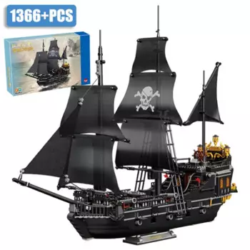 1366 шт., Детский конструктор «пиратский корабль»