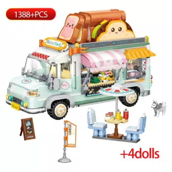 1388 шт., Детский конструктор «Город-стрит»