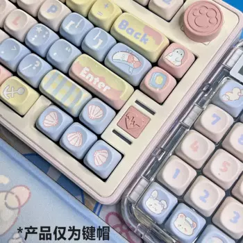 138 клавиш милые колпачки для ключей MOA PBT подарок милый колпачок для ключей квадратная термосублимационная механическая клавиатура 2,25 U 2,75 6.25u 7u Alice