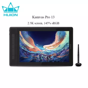 HUION Графический планшет Kamvas Pro 13 2,5K экран 13,3 дюйма дисплей 145% sRGB рисование перо планшетный монитор с регулируемой подставкой стилус без батареи Android устройство ChromeOS MacOS Linux ПК совместимость