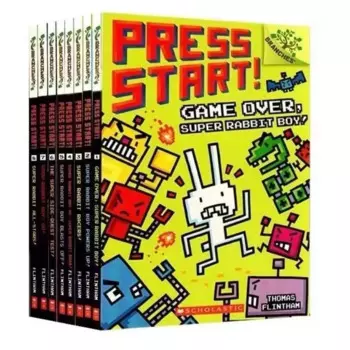 13 книг супер кролик с надписью "Press Start", издание для чтения на английском языке, школьные ветки, детский мультяшный рисунок для детей