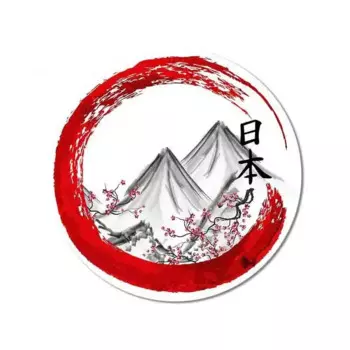 13 см х 12,9 см, 1 шт., для японского пейзажа, автомобиля, мотоцикла, наклейки, аниме, графическая наклейка, виниловый материал, забавное украшение,KK