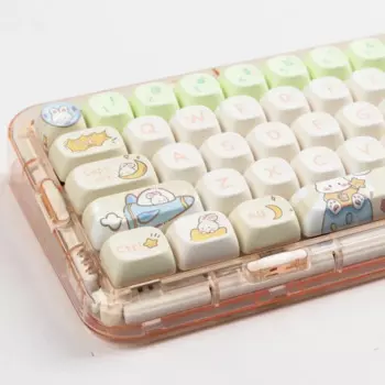 144 клавиши Space Rabbit MOA Profile Keycaps PBT Keycaps Dye Sublimation MOA Profile для MX Switch Gaming Механическая клавиатура Keycap