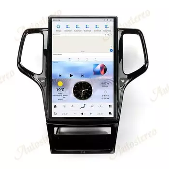 14,4-дюймовый Android 8 + 128 ГБ для JEEP Grand Cherokee 2010-2021 Tesla Style Автомобильный GPS-навигатор Мультимедийный плеер Радиолента Головное устройство