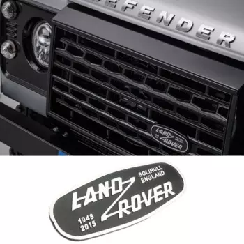 14,5*5,5 см алюминиевая эмблема передней решетки автомобиля для Land Rover SOLIHULL ENGLAND логотип Defender 2015, украшение на задний багажник