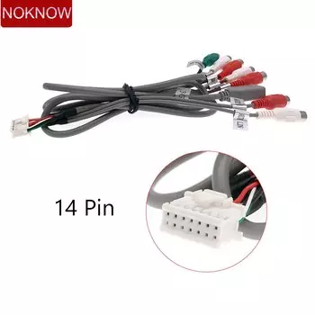 14 Pin RCA автомобильный Android стерео радио USB Сабвуфер данных жгут проводов соединитель Адаптер кабель для Android универсальные аксессуары