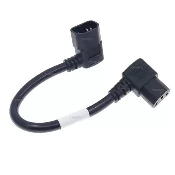 14AWG SJT Кабель-удлинитель питания для PDU UPS IEC 320 C13, адаптер правого гнезда на C14, левый штекер