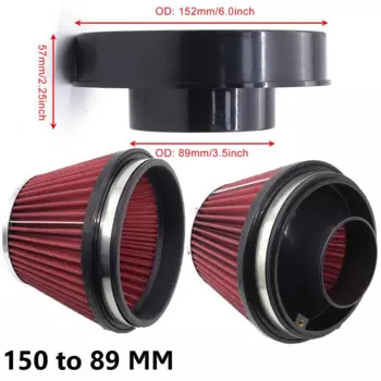 150MM 89MM Universal Car Air Intake Filter System Auto Cold Sport Racing Car Accessories Cone High Flow Filters Automobile Parts