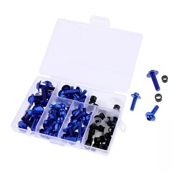 158 шт., комплект болтов для обтекателя, крепежные зажимы для крыла, винты, аксессуары для спортивных мотоциклов, синий цвет