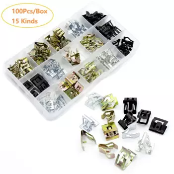 15-й вид моделей, металлические зажимы, подходят для кузова автомобиля, радиоприемник, приборная панель, DVD, фиксаторы U-образного типа, панель отделки инструментов