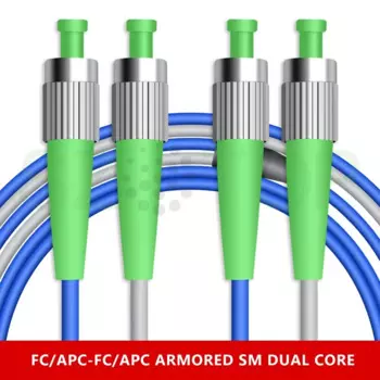15 м армированный дуплексный патч-корд SM DX одномодовый волоконно-оптический патч-корд LC SC FC ST UPC APC патч-корд под заказ