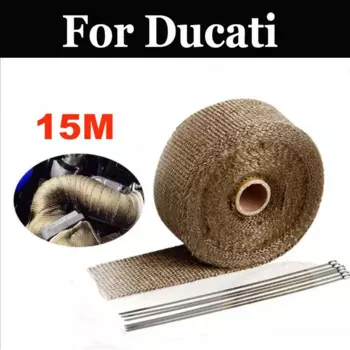 15 м термальная выхлопная лента Титановая Выхлопная Тепловая Лента Для Ducati 250 350 400f3 400ss 400ss Junior 450 500 600ss 600tl 620s 650