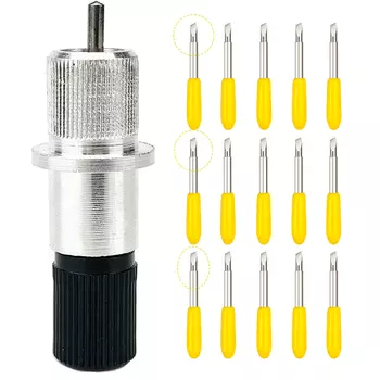 15 шт. в диаметре 30 градусов 2 мм плоттер с большой головкой лезвие виниловый резак режущий плоттер для Roland + 1 шт. регулируемый держатель лезвия