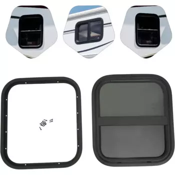 15 "x 24" автофургон, горизонтальное окно, грузовой слайдер для прицепа, оконный экран для автофургона, горизонтальное окно прицепа, черное декоративное кольцо