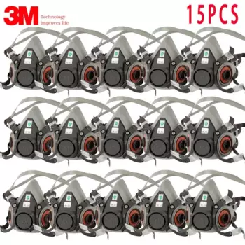 15p 3M 6200 Противогаз для украшения аэрозольной краски Химическая пылезащитная маска для тела Защита токсичного парового фильтра Респиратор Многоразовая полумаска