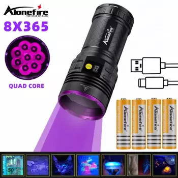 AloneFire SV118 мощный перезаряжаемый ультрафиолетовый фонарь