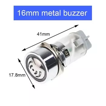 16/19/22 мм светодиодный зуммер вспышки 12 В 24 В 220 В прерывистый звуковой индикатор сигнализации сигнальная лампа вспышка металлический зуммер водонепроницаемый IP65