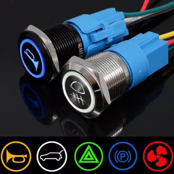 Лазерный светодиодный переключатель PRONCH 16/19/22 мм 12/220/5 В