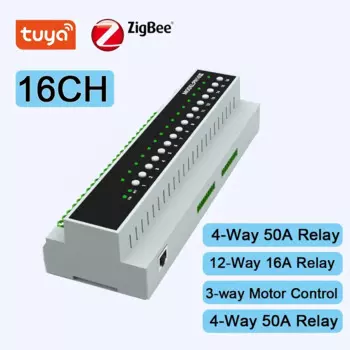 16-канальный модуль реле Tuya Smart Zigbee WKD