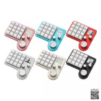16-клавишная клавиатура с тремя ручками, дизайнерская Механическая маленькая клавиатура, программируемая 3-режимная клавиатура Procreate